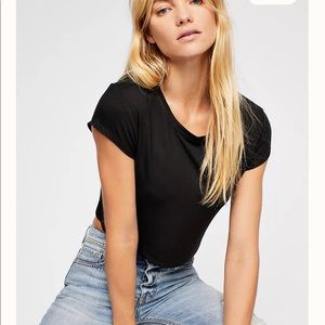 Free People Cropped Bamboo Tee